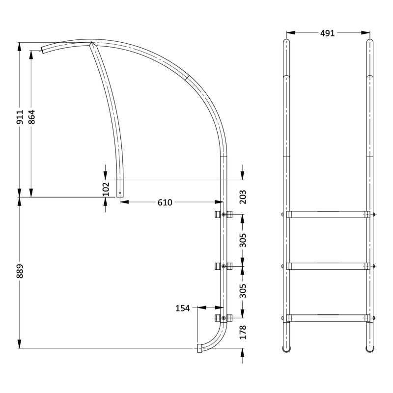 S.R.Smith - Artisan Pool Ladder (3 step)