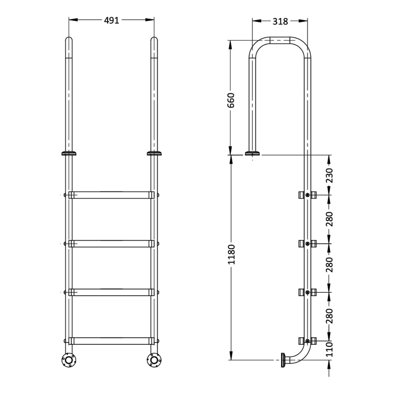 S.R.Smith - Narrow Pool Ladder