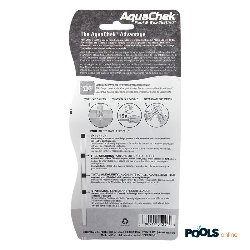 AquaChek - Test Strips 4 in 1 for Pool & Spa (Chlorine)
