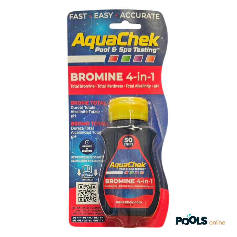 AquaChek - Test Strips 4 in 1 for Pool & Spa (Bromine)