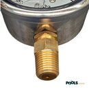 WaterCo - Pressure Gauge 400kPa Oil Filled Lower Mount Stainless Steel (621632)