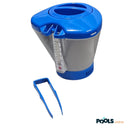 Premium Floating Tablet Dispenser (Large / Pool) - With Thermometer & Tablet Tongs