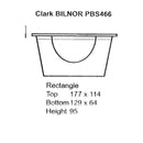 clark bilnor rectangular skimmer basket pbs466 size drawing