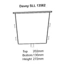 davey silensor sll pump basket 13562 size drawing