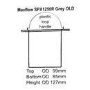 hayward max flo old pump basket spx1250r size drawing