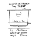 monarch silent cyclone pump basket me11000820 size drawing