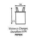 waterco charger duraflow ii pump basket pbp806 size drawing