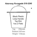 waterway renegade skimmer basket 519 3240 size drawing