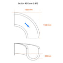 DIY AquaSlide™ - Modular Pool Water Slide (Curve Right Section)