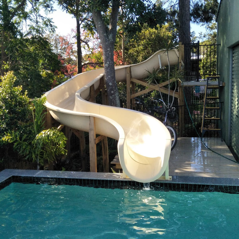 DIY AquaSlide™ - Modular Pool Water Slide (Curve Left Section)