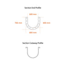 DIY AquaSlide™ - Modular Pool Water Slide (Straight Section)