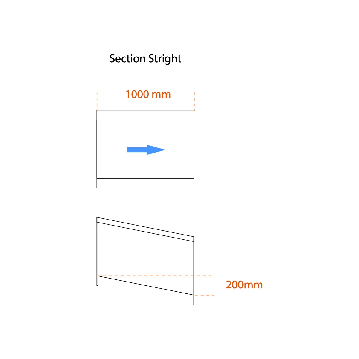 DIY AquaSlide™ - Modular Pool Water Slide (Straight Section)